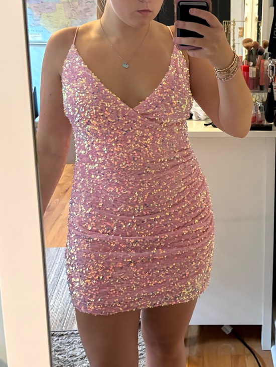 Lucy in the Sky Dresses & Skirts - Lucy in the Sky Pink Sequin Spaghetti-Strap Mini Dress